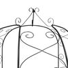 vidaXL Garden Arch Black Powder-Coated Steel &Oslash;70.9x100.4 in Durable