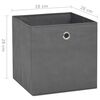 vidaXL Storage Box Set of 10 Gray Non-woven Fabric Collapsible