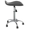 vidaXL Salon Spa Stool Grey Faux leather, chrome steel, foam Medium