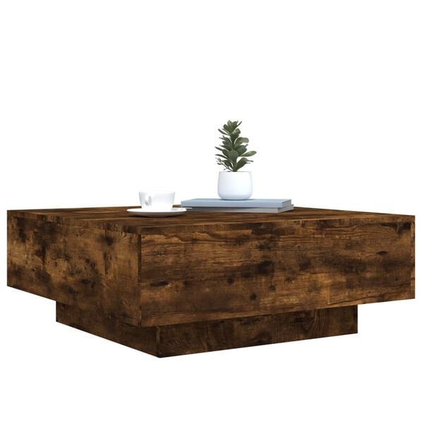 vidaXL Coffee Table Smoked oak Engineered wood Medium Durable