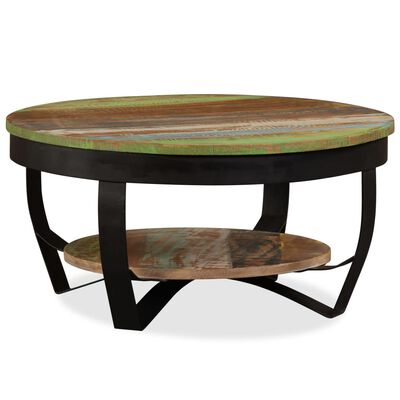 vidaXL Coffee Table Solid Reclaimed Wood 25.6"x12.6"