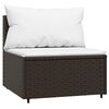 vidaXL Patio Lounge Set Brown, Cream white