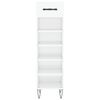vidaXL Shoe Cabinet High gloss white Engineered wood, iron, aluminum alloy