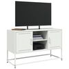 vidaXL TV Cabinet White Steel 39.6 x 15.4 x 23.8 in TV Cabinet