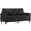 vidaXL Sofa Set Black Faux leather, metal, textilene, plywood