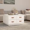 vidaXL Coffee Table White Solid pine wood Coffee Table Square Rustic