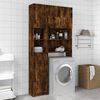 vidaXL Bathroom Cabinet Smoked Oak Engineered Wood Tall Bathroom Cabinet