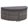 vidaXL Rattan Sofa Set Grey PE rattan Large Weather-resistant materials