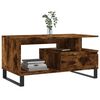 vidaXL Coffee Table Smoked Oak Engineered Wood Medium Coffee Table