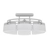 vidaXL Ceiling Lamp Set of 2 Chrome, White Metal, Glass Medium
