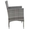 vidaXL Garden Bench Grey PE Rattan 41.3 in Weather-resistant materials