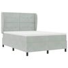 vidaXL Box Spring Bed Light Grey 78.74 x 62.99 in Polyester