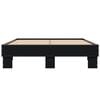 vidaXL Bed Frame Black Engineered wood, metal, plywood Double Durable
