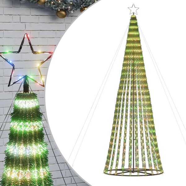 vidaXL LED Christmas Tree 688 LEDs Colorful 118.1"