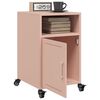 vidaXL Bedside Cabinet Set of 2 Pink Cold-rolled steel Small