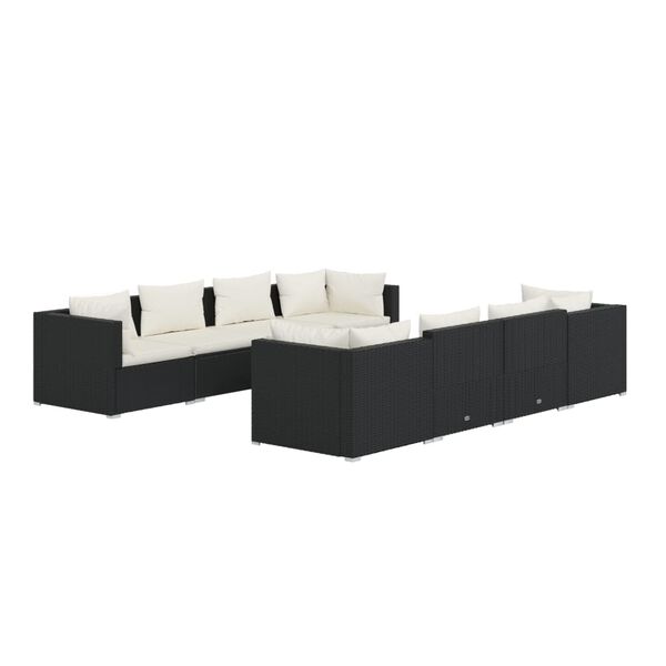 vidaXL Garden Lounge Set Black