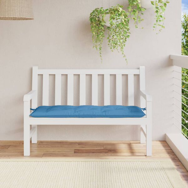 vidaXL Garden Bench Cushion Melange Blue 100% Polyester
