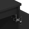 vidaXL TV Cabinet Black Engineered Wood Medium TV Cabinet Rectangular