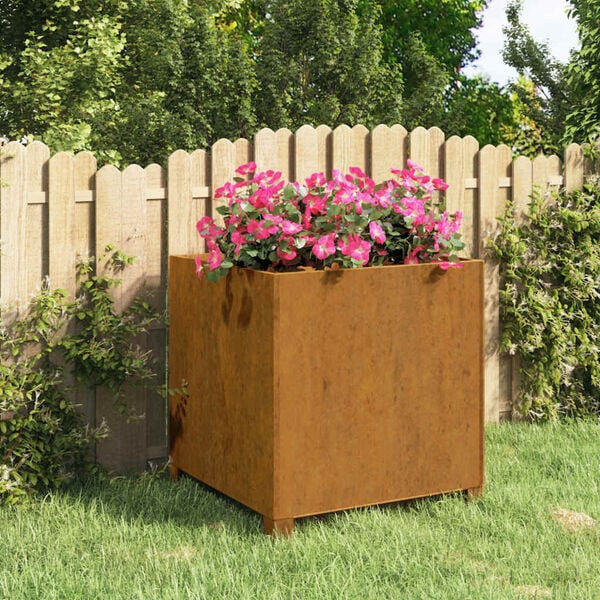 vidaXL Planter Rusty metal Corten steel Medium Durable Planter