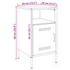 vidaXL Bedside Cabinet Pink Cold-rolled steel 14.2x15.4x26.8 in
