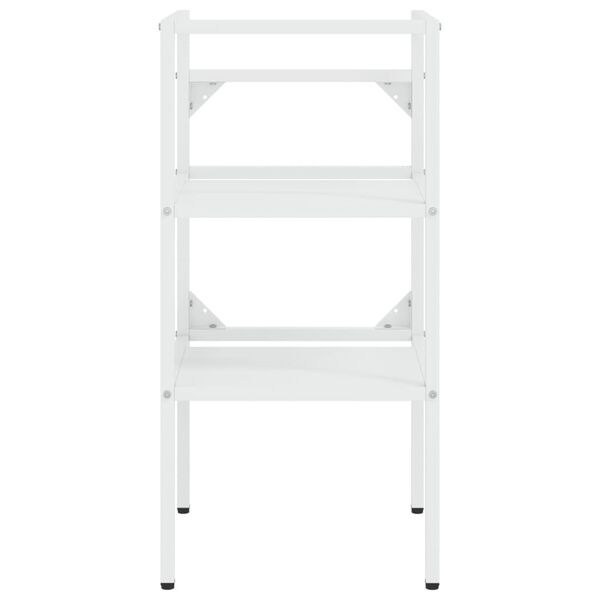 vidaXL Washbasin Frame With Basin White Ceramic basin