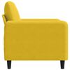 vidaXL Sofa Chair Yellow 23.6" Velvet
