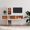 vidaXL TV Cabinet Set of 5 White Solid pine wood Medium TV Cabinet