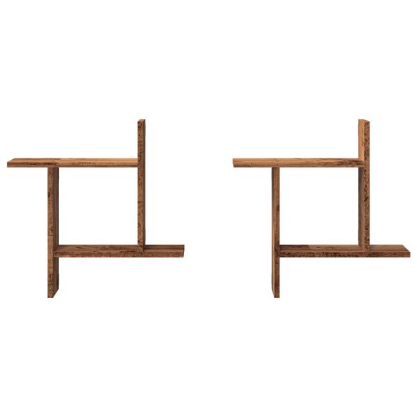 vidaXL Wall Shelf Old Wood Engineered Wood Medium Wall Shelf
