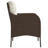 vidaXL Garden Chair Set of 2 Brown and Cream White