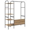 vidaXL Clothes Rack Beige 47.24 x 17.32 x 62.99 in Engineered Wood