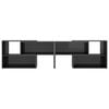 vidaXL TV Unit High Gloss Grey Engineered Wood Medium Extendable