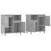 vidaXL Sideboard Set of 2 Concrete grey Engineered wood, metal