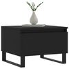 vidaXL Coffee Table Set of 2 Black Engineered wood, metal Medium