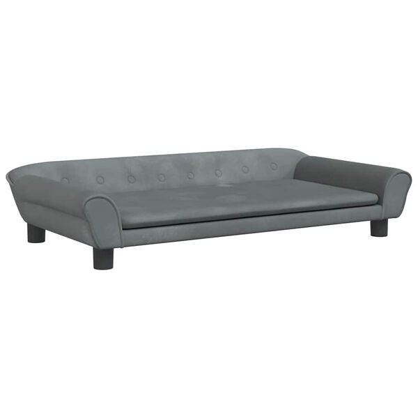 vidaXL Dog Bed Dark Grey 100x50 x 8.3 " Velvet