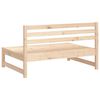 vidaXL Garden Middle Sofa Natural Solid Pine Wood Medium Modular