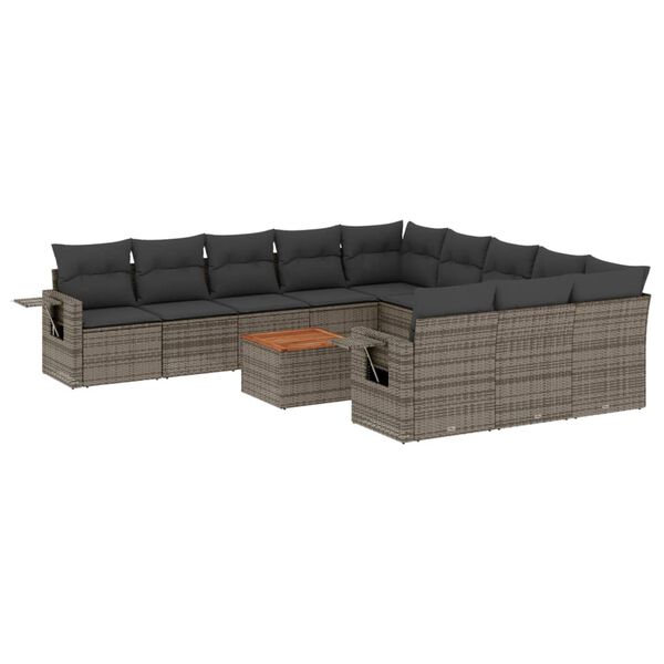 vidaXL Garden Sofa Set Grey