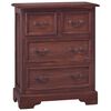 vidaXL Chest Of Drawer Classic Brown Solid Mahogany Wood Medium