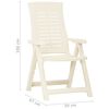 vidaXL Patio Reclining Chairs 2 pcs Plastic White