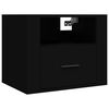 vidaXL Wall-mounted Bedside Cabinet Set of 2 Black Engineered wood
