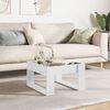 vidaXL Coffee Table White Engineered wood and glass Medium Coffee Table