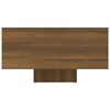 vidaXL Coffee Table Brown Oak Engineered Wood Low Stylish Inlays