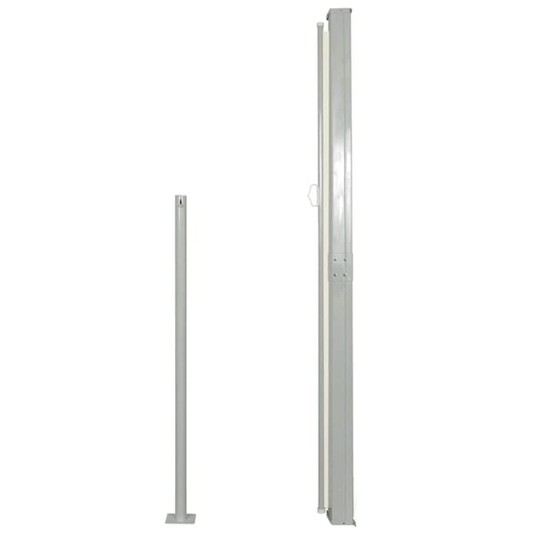 vidaXL Side Awning Cream Polyester (Screen), Steel (Stand) 63x118 in