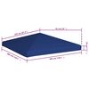 vidaXL Gazebo Top Cover Blue Polyester with PVC coating 9.8 x 9.8 ft