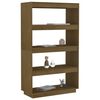 vidaXL Book Cabinet Honey brown Solid pinewood 31.5x13.8x53.1 in Sleek