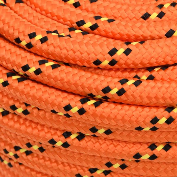 vidaXL Boat Rope Orange 0.63 " 820.2 ' Polypropylene