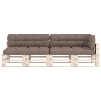 vidaXL Pallet Sofa Cushions 5 pcs Taupe