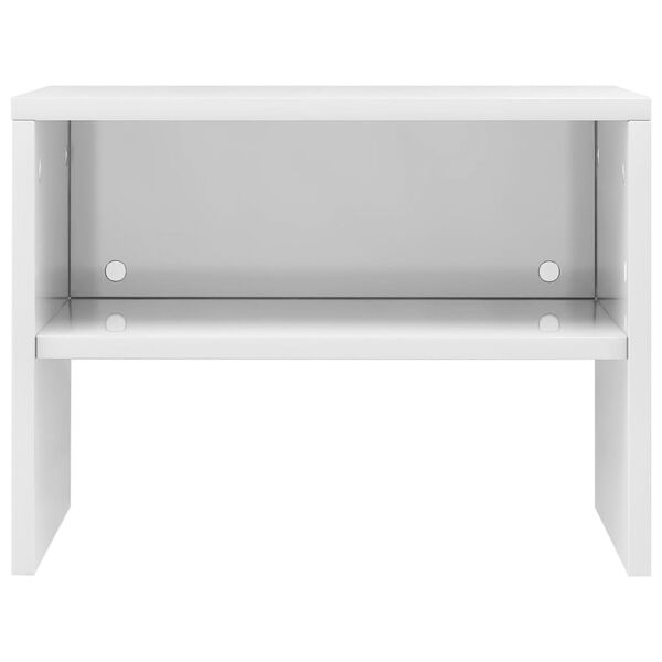 vidaXL Bedside Cabinet High gloss white Engineered wood Bedside Cabinet