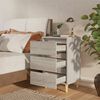 vidaXL Bed Cabinet Set of 2 Grey Sonoma