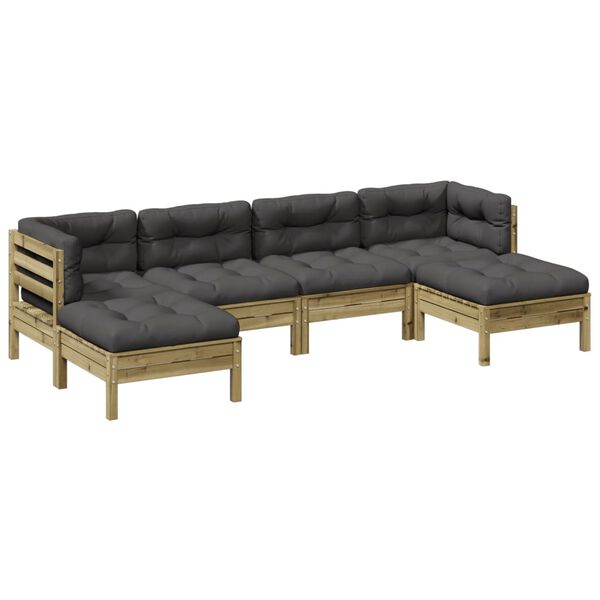 vidaXL Garden Sofa Set Anthracite
