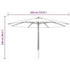 vidaXL Garden Parasol Burgundy Polyester, Laminated bamboo, Hardwood Large